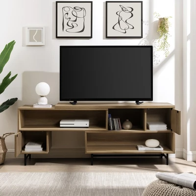 Modern Reeded Door Extendable TV Stand For TVs Up To 50" - Saracina Home 6 Modern Reeded Door Extendable TV Stand For TVs Up To 50" - Saracina Home - Image 6