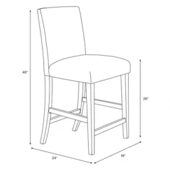 25" Velvet Parsons Counter Height Barstool Wood - Threshold™ 15 25" Velvet Parsons Counter Height Barstool Wood - Threshold™ -HOMCOM Store GUEST 502e98e9 d371 4be1 ac02 195efdc5d03b