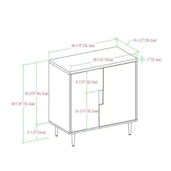 Modern Accent Cabinet With Color Pop Interior - Saracina Home -HOMCOM Store GUEST 5086d616 ad3e 40ba bca2 a4861a7e7a12