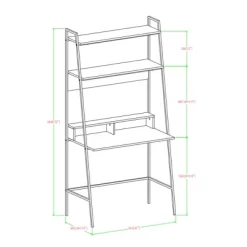 36" Writing Desk With Open Storage Ladder Bookshelf - Saracina Home 16 36" Writing Desk With Open Storage Ladder Bookshelf - Saracina Home -HOMCOM Store GUEST 57892fcd 555d 4b9c a414 11a241c58962
