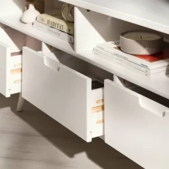 Cara Mid-Century Modern 3 Drawer Corner TV Stand For TVs Up To 58" - Saracina Home -HOMCOM Store GUEST 59f86cf1 f206 400e beed adf45df367ac