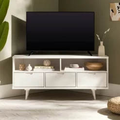 Cara Mid-Century Modern 3 Drawer Corner TV Stand For TVs Up To 58" - Saracina Home -HOMCOM Store GUEST 5a91e93e d508 4e72 9f59 32f14f024c2a