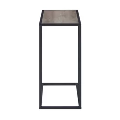 23" Modern Rectangle Two-Tone C Side Table With Metal Base - Saracina Home -HOMCOM Store GUEST 5bfa4338 4c50 438e 8f84 c70205739613