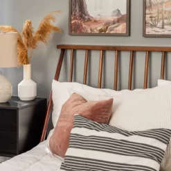 Boho Solid Wood Spindle Platform Bed - Saracina Home -HOMCOM Store GUEST 5d564539 27f1 4dd4 a895 beb836e285be