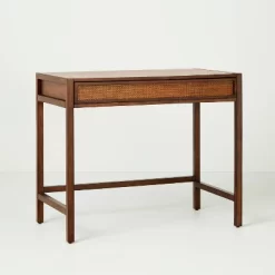 Wood & Cane Transitional Writing Desk - Hearth & Hand™ With Magnolia -HOMCOM Store GUEST 6142daf1 834b 4774 b827 a5250acebc04