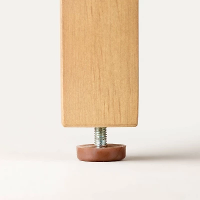 Grooved Wood With Glass 2-Door Cabinet - Natural - Hearth & Hand™ With Magnolia 4 Grooved Wood With Glass 2-Door Cabinet - Natural - Hearth & Hand™ With Magnolia - Image 4