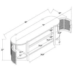 Portola Hills Caned Door TV Stand For TVs Up To 60" - Threshold™ Designed With Studio McGee 21 Portola Hills Caned Door TV Stand For TVs Up To 60" - Threshold™ Designed With Studio McGee -HOMCOM Store GUEST 6a70e9c2 1448 487f a332 1f397d50b5ae