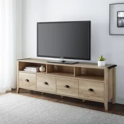 4 Drawer Farmhouse TV Stand For TVs Up To 80" - Saracina Home -HOMCOM Store GUEST 6f5c7dff 6bbf 4107 babe a066d6f32195