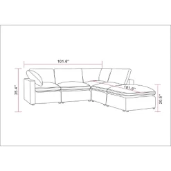 5pc Allandale Modular Sectional Sofa Set - Project 62™ -HOMCOM Store GUEST 6fe5734f a99e 4188 b902 bcc9240740b5