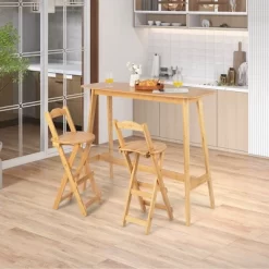 Costway Set Of 4 Bamboo Folding Barstools Counter Height Dining Chairs Installation Free 10 Costway Set Of 4 Bamboo Folding Barstools Counter Height Dining Chairs Installation Free -HOMCOM Store GUEST 7004db85 97cc 42ae 9533 c8264c618da5