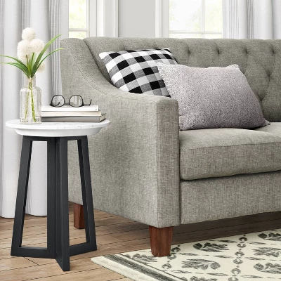 Altavista Round Marble End Table White - Threshold™ 1 Altavista Round Marble End Table White - Threshold™