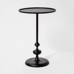 Londonberry Turned Metal Accent Table Black - Threshold 18 Londonberry Turned Metal Accent Table Black - Threshold -HOMCOM Store GUEST 78009dd0 dddf 4ac6 a4fc d2665f9d9972