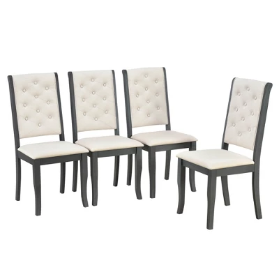 6 PCS Retro Dining Set With Unique-designed Table And Upholstered Chair-ModernLuxe 9 6 PCS Retro Dining Set With Unique-designed Table And Upholstered Chair-ModernLuxe - Image 9