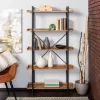 68" 5 Tray Shelf Urban Pipe X Back Bookshelf - Saracina Home