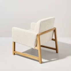 Boucle Upholstered Accent Arm Chair - Cream - Hearth & Hand™ With Magnolia -HOMCOM Store GUEST 7b6c7c7f 3026 4191 a838 61f959f2978b