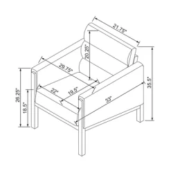 Faux Leather Upholstered Accent Arm Chair - Cognac - Hearth & Hand™ With Magnolia -HOMCOM Store GUEST 7e6bfbad 94b5 4f19 9cf6 287fe7dd4aa9
