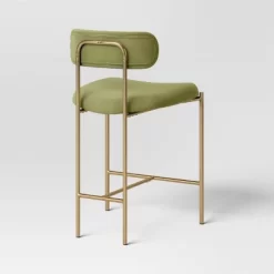 Orion Luxe Backed Counter Height Barstool With Brass Legs Olive Green Velvet - Threshold™ 7 Orion Luxe Backed Counter Height Barstool With Brass Legs Olive Green Velvet - Threshold™ -HOMCOM Store GUEST 7e783766 9223 4da7 9627 10de0ab7294f