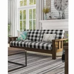 Jovie Gingham Rustic Sofa - HOMES: Inside + Out -HOMCOM Store GUEST 7f82f1e6 5ee6 49ab a034 ce2d29133308