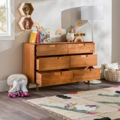 Mid-Century Modern Groove Wood 6 Drawer Dresser - Saracina Home 37 Mid-Century Modern Groove Wood 6 Drawer Dresser - Saracina Home -HOMCOM Store GUEST 7faaf4e0 3bb4 4268 99ad 0f6342d872ce