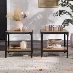 Set Of 2 Benny Urban Industrial Angle Iron Side Tables - Saracina Home 25 Set Of 2 Benny Urban Industrial Angle Iron Side Tables - Saracina Home -HOMCOM Store GUEST 805a5e76 b2c9 47bf ac9c 7696f3043384