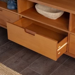 Cara 3 Drawer Mid-Century Modern 3 Drawer TV Stand For TVs Up To 80" - Saracina Home 18 Cara 3 Drawer Mid-Century Modern 3 Drawer TV Stand For TVs Up To 80" - Saracina Home -HOMCOM Store GUEST 8201f05f 5099 4fe4 a629 d34231b717fb