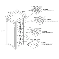 Delia Jewelry Armoire Brown - Powell Company 29 Delia Jewelry Armoire Brown - Powell Company -HOMCOM Store GUEST 83671e5f f20a 4898 93ee 3b153b1c74be
