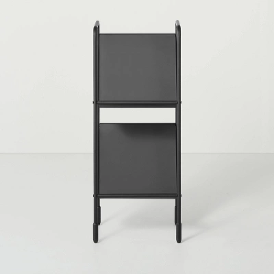 Two-Tier Metal Vinyl Record Storage Rack Black - Hearth & Hand™ With Magnolia 2 Two-Tier Metal Vinyl Record Storage Rack Black - Hearth & Hand™ With Magnolia - Image 2