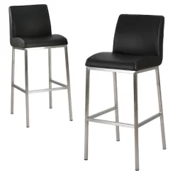 30" Vasos Bonded Leather Barstool Set 2ct - Christopher Knight Home -HOMCOM Store GUEST 849d2d6a 7a4c 4bd6 8b3b 01b5c721dc1d