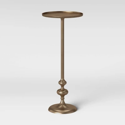 Londonberry Turned Accent Table Brass - Threshold 6 Londonberry Turned Accent Table Brass - Threshold - Image 6