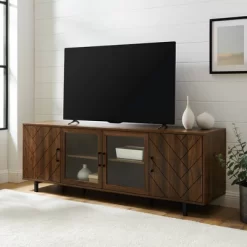 Vik Modern Boho 4 Door Herringbone TV Stand For TVs Up To 80" - Saracina Home 15 Vik Modern Boho 4 Door Herringbone TV Stand For TVs Up To 80" - Saracina Home -HOMCOM Store GUEST 9063eb92 b49a 4de7 8042 61e07cd7b281