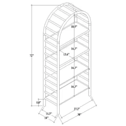 72" Holladay Curved Wooden Bookcase - Threshold™ Designed With Studio McGee 17 72" Holladay Curved Wooden Bookcase - Threshold™ Designed With Studio McGee -HOMCOM Store GUEST 907a020b f8bd 48ff ad78 2332a2c16f0a