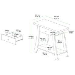 Herman Wood 1 Drawer Console Table - Baxton Studio 19 Herman Wood 1 Drawer Console Table - Baxton Studio -HOMCOM Store GUEST 91487baa 477a 4060 b07b a866298dd7d6
