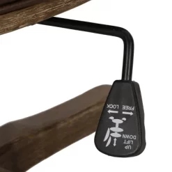 Coulee Contemporary Upholstered Roll Back Swivel Office Chair Dark Brown/Natural - Christopher Knight Home -HOMCOM Store GUEST 938a63e5 34a7 4889 a8d5 569f6a83ccb7