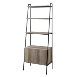 72" Open Shelf And Closed Storage Cabinet Ladder Bookcase - Saracina Home -HOMCOM Store GUEST 95647392 bcf6 4609 85d2 67f249b2f3ff