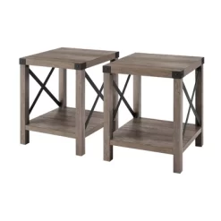 Set Of 2 Sophie Rustic Farmhouse X Frame Side Tables - Saracina Home 16 Set Of 2 Sophie Rustic Farmhouse X Frame Side Tables - Saracina Home -HOMCOM Store GUEST 960bef5e 3c5c 4d02 b13f f506cb00d421
