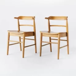 2pk Kaysville Curved Back Wood Dining Chair - Threshold™ Designed With Studio McGee 17 2pk Kaysville Curved Back Wood Dining Chair - Threshold™ Designed With Studio McGee -HOMCOM Store GUEST 96181127 0bb6 41a1 999c 8f5d44c53b74