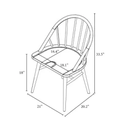 2pk Adwolf Rounded Spindle Dining Chairs Black - Threshold™ 13 2pk Adwolf Rounded Spindle Dining Chairs Black - Threshold™ -HOMCOM Store GUEST 9717f7b7 7377 4009 b5b2 b90142c847de