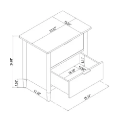 2-Drawer Wood Nightstand - Hearth & Hand™ With Magnolia -HOMCOM Store GUEST 971ccb20 a9d4 45f7 ad1f 49bb4a97cfa2