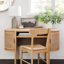 Logan Wood Dining Chair With Woven Seat - Threshold™ Designed With Studio McGee -HOMCOM Store GUEST 9976a675 ca2f 41a0 a6ef 4a5d3b594485