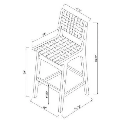 Ceylon Woven And Wood Barstool - Threshold™ 5 Ceylon Woven And Wood Barstool - Threshold™ - Image 5