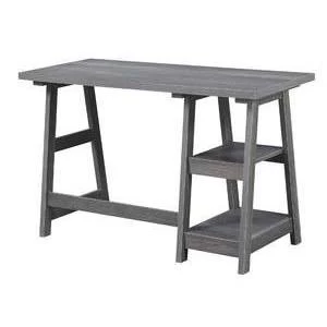Designs2Go Trestle Desk With Shelves - Breighton Home 3 Designs2Go Trestle Desk With Shelves - Breighton Home - Image 3