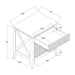 Wrentham Beadboard Farmhouse 3 Drawer Nightstand White - Threshold™ -HOMCOM Store GUEST 9d505add fcbd 4de8 a121 292451d6df68