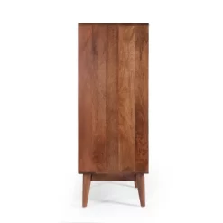 Rabun Handcrafted Mid-Century Modern Mango Wood 3 Drawer Chest Light Oak - Christopher Knight Home -HOMCOM Store GUEST a1c76a54 50b0 42d0 b222 dfd910b8c033