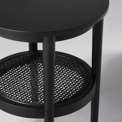 Wood & Cane Round Accent Side Table - Hearth & Hand™ With Magnolia 4 Wood & Cane Round Accent Side Table - Hearth & Hand™ With Magnolia - Image 4