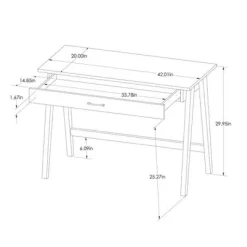 Paulo Wood Writing Desk With Drawer - Threshold™ -HOMCOM Store GUEST a3818299 8a65 473a bf93 e5c5d6e1b99b