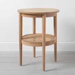 Wood & Cane Round Accent Side Table - Hearth & Hand™ With Magnolia 21 Wood & Cane Round Accent Side Table - Hearth & Hand™ With Magnolia -HOMCOM Store GUEST a47b2b48 7b15 4cfc b563 12ea4809872c