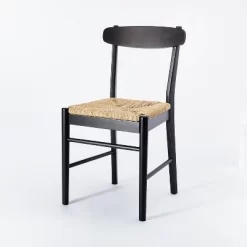 Logan Wood Dining Chair With Woven Seat - Threshold™ Designed With Studio McGee -HOMCOM Store GUEST a48fd9e6 3c2f 437a bb66 70671f884474