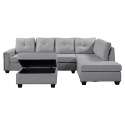 108" Reversible L-Shape Sectional Sofa Couch With Storage Ottoman-ModernLuxe 16 108" Reversible L-Shape Sectional Sofa Couch With Storage Ottoman-ModernLuxe -HOMCOM Store GUEST a9ce32c3 fc5c 4bb1 b03d cb528c5420d4
