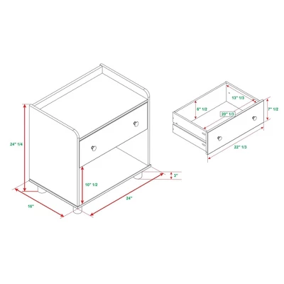 Set Of 2 Katie Transitional Tray Top 1 Drawer Solid Wood Nightstands Caramel - Saracina Home 9 Set Of 2 Katie Transitional Tray Top 1 Drawer Solid Wood Nightstands Caramel - Saracina Home - Image 9