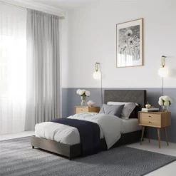 Yanis Upholstered Bed With USB - Room & Joy 12 Yanis Upholstered Bed With USB - Room & Joy -HOMCOM Store GUEST abc33062 618f 4faf 8345 322edc2b568e